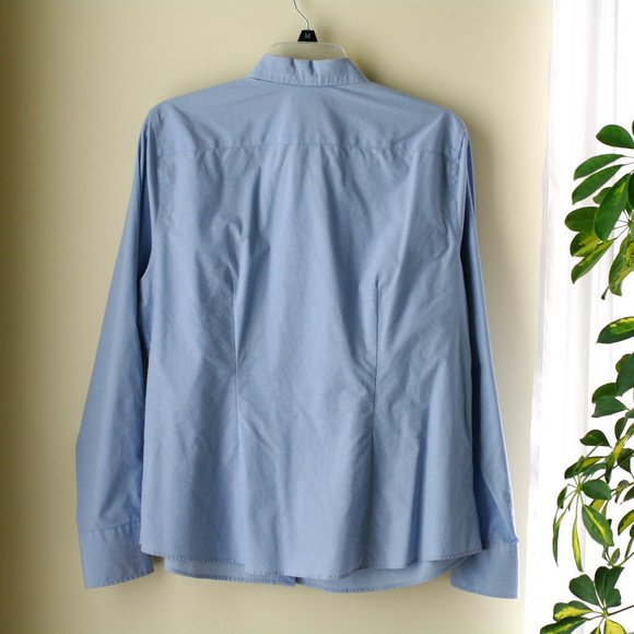 Lands' End French Blue Button Down Shirt - Picture 2 of 5